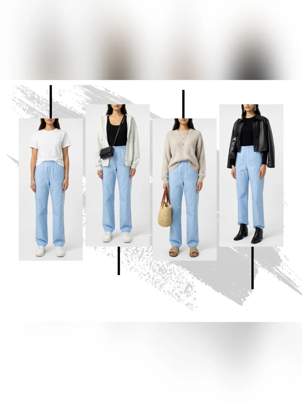 Zara Sky Blue Dress Trousers